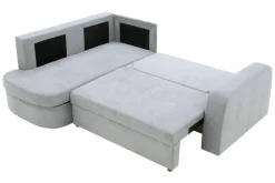 Narożniki|Fresh Narożnik z 2 pojemnikami jasnoszary NESSI lewy