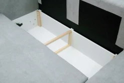 Fresh Narożnik z 2 pojemnikami jasnoszary NESSI prawy