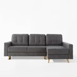 Narożniki| Narożnik z 2 pojemnikami szary LIVI prawy