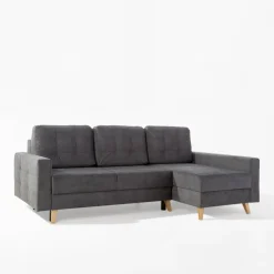 Narożniki| Narożnik z 2 pojemnikami szary LIVI prawy