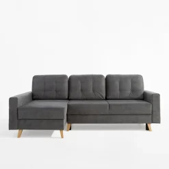 Narożniki| Narożnik z 2 pojemnikami szary LIVI lewy