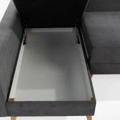 Narożniki| Narożnik z 2 pojemnikami szary LIVI lewy