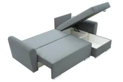 Narożnik z 2 pojemnikami szary MELI