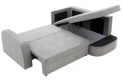 Fresh Narożnik z 2 pojemnikami taupe NESSI prawy