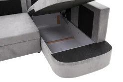 Fresh Narożnik z 2 pojemnikami taupe NESSI prawy