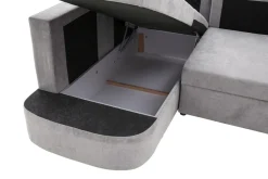 Fresh Narożnik z 2 pojemnikami taupe NESSI lewy