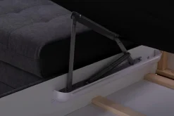 Narożniki|Exline Narożnik z 2 zagłówkami ciemnoszary FALCO prawy