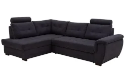 Narożniki|Exline Narożnik z 2 zagłówkami ciemnoszary FALCO lewy