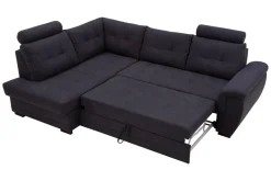 Narożniki|Exline Narożnik z 2 zagłówkami ciemnoszary FALCO lewy