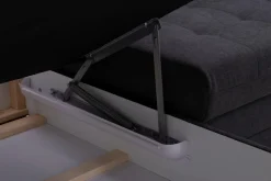 Narożniki|Exline Narożnik z 2 zagłówkami ciemnoszary FALCO lewy