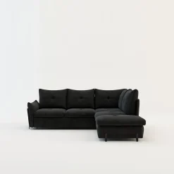 Instilo Narożnik z dostawką grafitowy ALMERIA PR.2 lewy