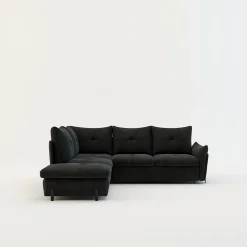 Narożniki|Instilo Narożnik z dostawką grafitowy ALMERIA PR.2 prawy