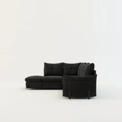 Narożniki|Instilo Narożnik z dostawką grafitowy ALMERIA PR.2 prawy