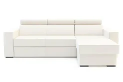 Exline Narożnik z ekoskóry biały MATRIX