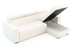 Exline Narożnik z ekoskóry biały MATRIX