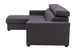 Narożniki|Exline Narożnik z ekoskóry ciemnoszary MATRIX