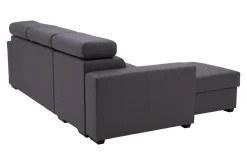 Narożniki|Exline Narożnik z ekoskóry ciemnoszary MATRIX