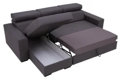 Narożniki|Exline Narożnik z ekoskóry ciemnoszary MATRIX