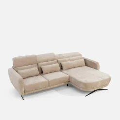 Narożniki|Werdomo Narożnik z elektryczną regulacją głębokości beżowy BARILLO S prawy