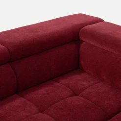 Narożniki|Werdomo Narożnik z elektryczną regulacją siedziska burgundowy MAVEL L lewy