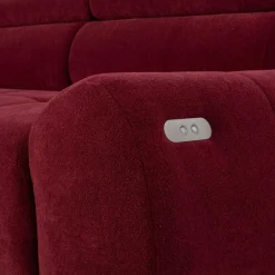 Narożniki|Werdomo Narożnik z elektryczną regulacją siedziska burgundowy MAVEL L lewy