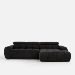 Narożniki|Werdomo Narożnik z elektryczną regulacją siedziska ciemnoszary BULL S prawy