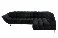 Werdomo Narożnik z elektrycznie wysuwanym siedziskiem czarny GAPPA prawy