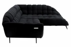 Werdomo Narożnik z elektrycznie wysuwanym siedziskiem czarny GAPPA prawy