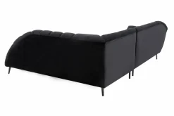 Werdomo Narożnik z elektrycznie wysuwanym siedziskiem czarny GAPPA prawy