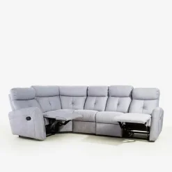 Narożniki| Narożnik z funkcją relaksu szary MILA lewy