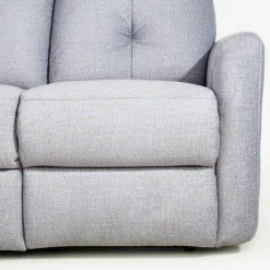 Narożnik z funkcją relaksu szary MILA prawy