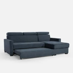 Narożniki|Exline Narożnik z funkcją spania szaroniebieski FEN