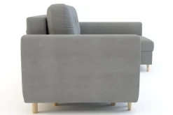 Fresh Narożnik z funkcją spania szary TENDER prawy