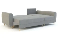 Fresh Narożnik z funkcją spania szary TENDER prawy