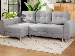 Narożniki|Fresh Narożnik z funkcją spania szary TENDER lewy