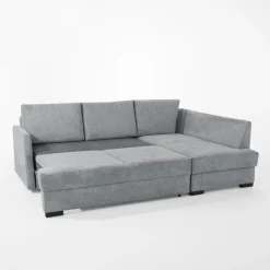 FN Design Narożnik z podnoszonym oparciem szary ELTON prawy