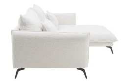 Narożniki|FN Design Narożnik z poduszkami dekoracyjnymi biały perłowy MANDELLO PLUS prawy