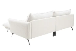 Narożniki|FN Design Narożnik z poduszkami dekoracyjnymi biały perłowy MANDELLO PLUS prawy