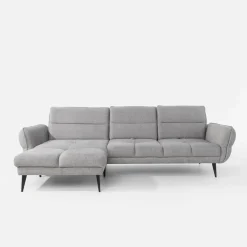 Narożniki|Werdomo Narożnik z regulacją głębokości siedziska szary CAMPINA MINI lewy