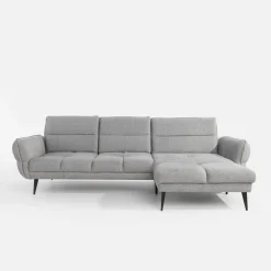 Werdomo Narożnik z regulacją siedziska szary CAMPINA MINI prawy