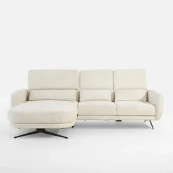 Werdomo Narożnik z regulacją siedziska biały ILUSIO MINI lewy