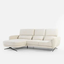 Werdomo Narożnik z regulacją siedziska biały ILUSIO MINI lewy