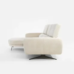 Werdomo Narożnik z regulacją siedziska biały ILUSIO MINI lewy