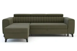 Narożnik z regulacją zagłówków oliwkowy KOLORADO