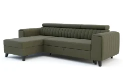 Narożnik z regulacją zagłówków oliwkowy KOLORADO