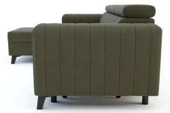 Narożnik z regulacją zagłówków oliwkowy KOLORADO