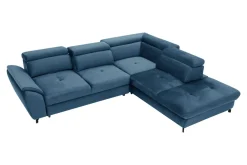 Instilo Narożnik z regulacją zagłówków niebieski MAROLA lewy