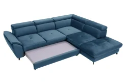 Instilo Narożnik z regulacją zagłówków niebieski MAROLA lewy