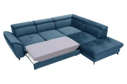 Instilo Narożnik z regulacją zagłówków niebieski MAROLA lewy