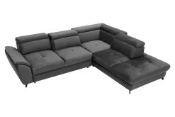 Instilo Narożnik z regulacją zagłówków ciemnoszary MAROLA lewy